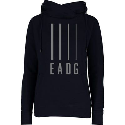 Bass Guitarist Bass Player Gift EADG 4 String Womens Funnel Neck Pullover Hood