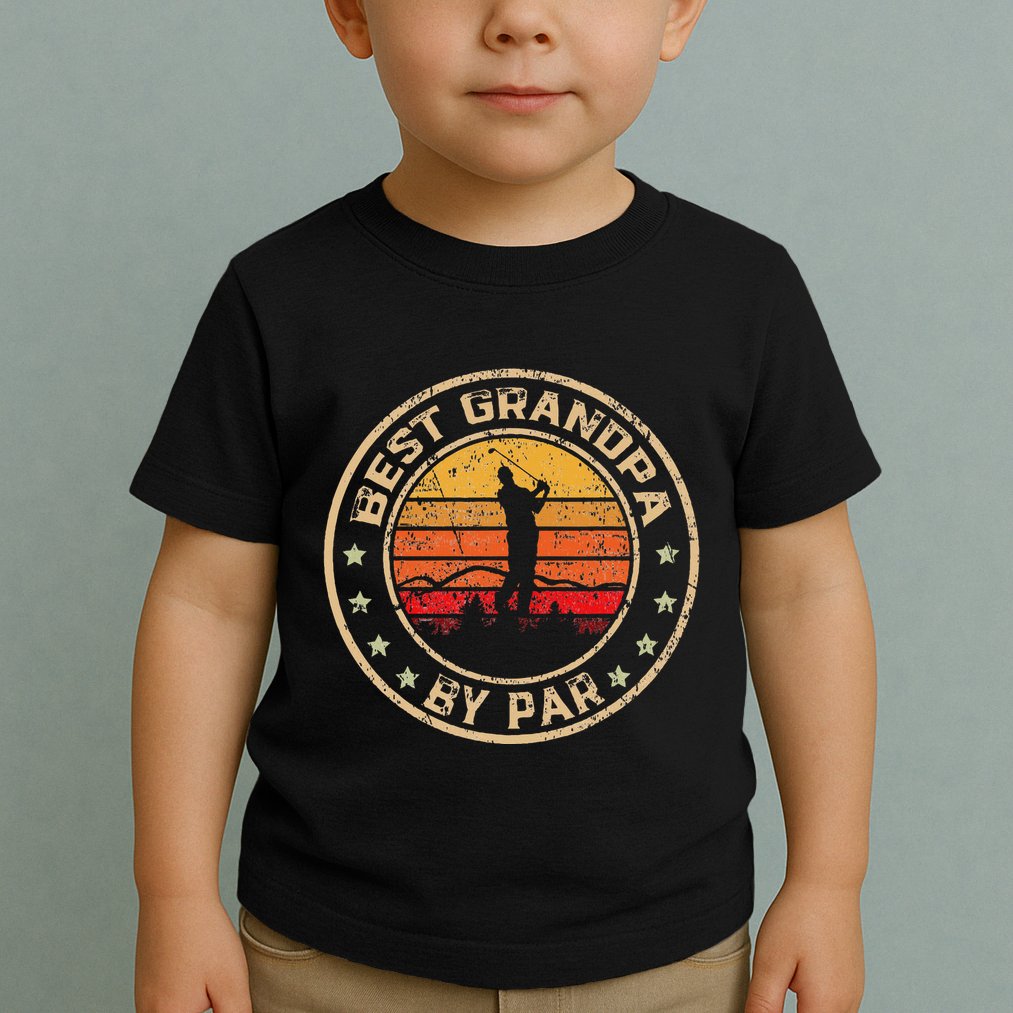 Best Grandpa By Par FatherS Day Golf Golfing Toddler T-Shirt