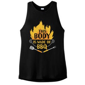 Bbq Griller Barbecue This Body Is Made Of Bbq Meaningful Gift Ladies PosiCharge Tri-Blend Wicking Tank