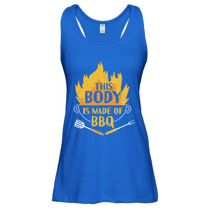 Bbq Griller Barbecue This Body Is Made Of Bbq Meaningful Gift Ladies Essential Flowy Tank