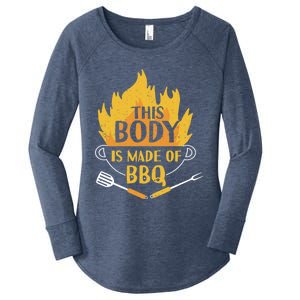 Bbq Griller Barbecue This Body Is Made Of Bbq Meaningful Gift Women's Perfect Tri Tunic Long Sleeve Shirt