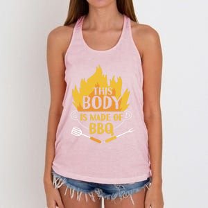 Bbq Griller Barbecue This Body Is Made Of Bbq Meaningful Gift Women's Knotted Racerback Tank