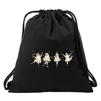 Ballet Ghost Ballet Dancer Spooky Dance Teacher Halloween Cool Gift Drawstring Bag