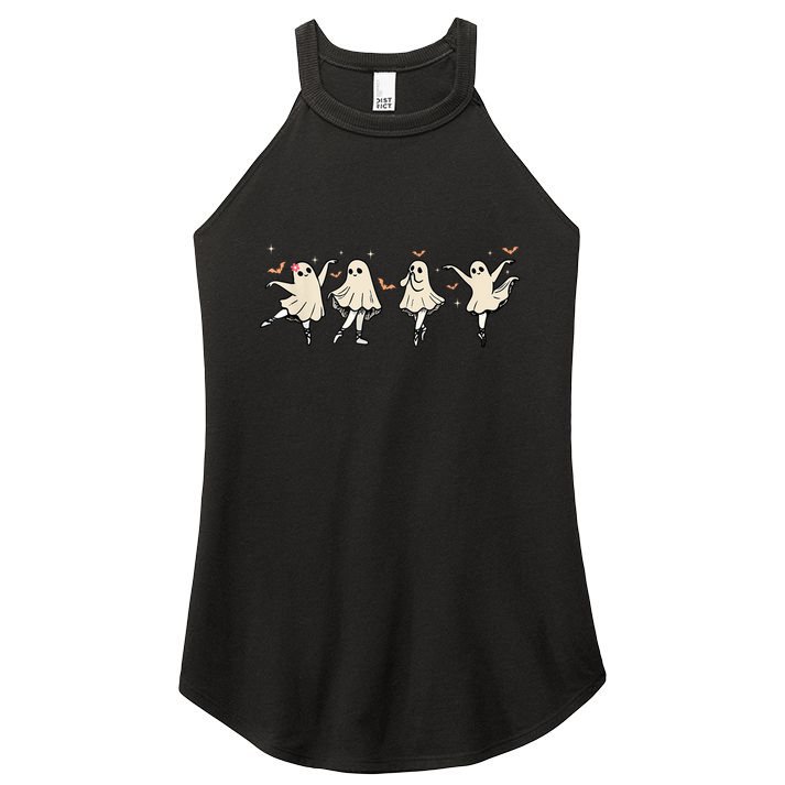 Ballet Ghost Ballet Dancer Spooky Dance Teacher Halloween Cool Gift Women's Perfect Tri Rocker Tank