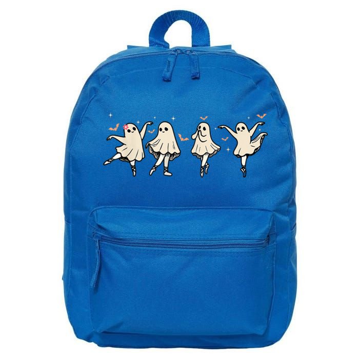 Ballet Ghost Ballet Dancer Spooky Dance Teacher Halloween Cool Gift 16 in Basic Backpack