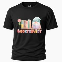 Booktrovert Gnome Book Lovers Gnome Reading A Book Cute Cooling Performance Crew T-Shirt