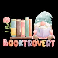 Booktrovert Gnome Book Lovers Gnome Reading A Book Cute Drawstring Bag