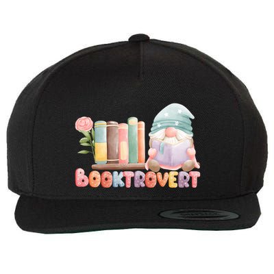 Booktrovert Gnome Book Lovers Gnome Reading A Book Cute Wool Snapback Cap