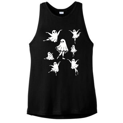 Ballet Ghost Ballet Dancer Spooky Dance Teacher Halloween Ladies PosiCharge Tri-Blend Wicking Tank