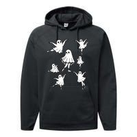 Ballet Ghost Ballet Dancer Spooky Dance Teacher Halloween Performance Fleece Hoodie