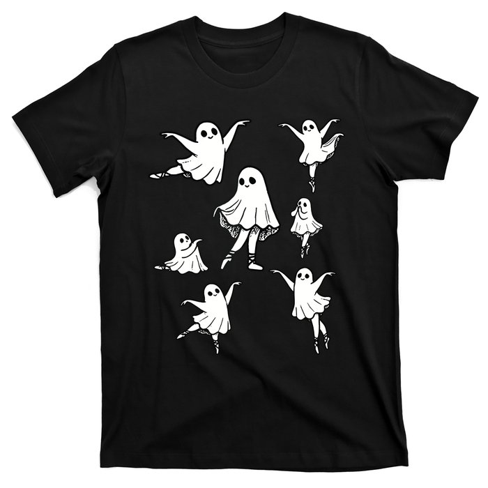 Ballet Ghost Ballet Dancer Spooky Dance Teacher Halloween T-Shirt