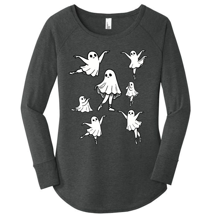 Ballet Ghost Ballet Dancer Spooky Dance Teacher Halloween Women's Perfect Tri Tunic Long Sleeve Shirt