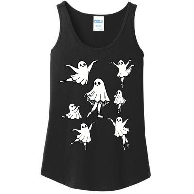 Ballet Ghost Ballet Dancer Spooky Dance Teacher Halloween Ladies Essential Tank