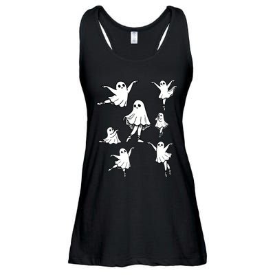 Ballet Ghost Ballet Dancer Spooky Dance Teacher Halloween Ladies Essential Flowy Tank