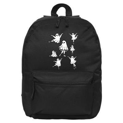 Ballet Ghost Ballet Dancer Spooky Dance Teacher Halloween 16 in Basic Backpack