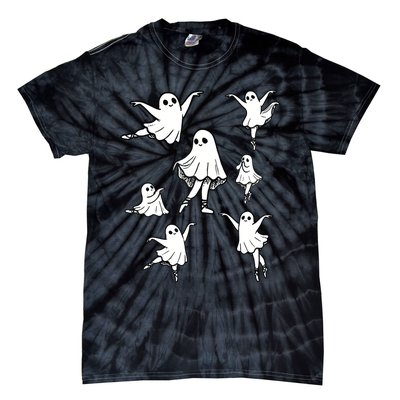 Ballet Ghost Ballet Dancer Spooky Dance Teacher Halloween Tie-Dye T-Shirt