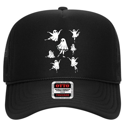 Ballet Ghost Ballet Dancer Spooky Dance Teacher Halloween Trucker Hat