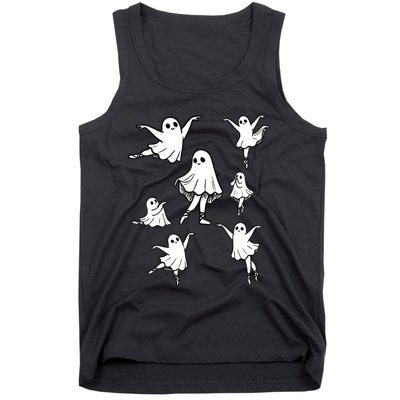 Ballet Ghost Ballet Dancer Spooky Dance Teacher Halloween Tank Top