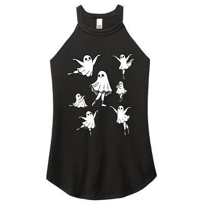 Ballet Ghost Ballet Dancer Spooky Dance Teacher Halloween Women's Perfect Tri Rocker Tank