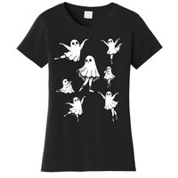 Ballet Ghost Ballet Dancer Spooky Dance Teacher Halloween Women's T-Shirt