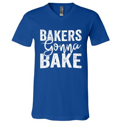 Baker Gonna Bake Funny Baking Cookie Crew Bake Lover Graphic Gift V-Neck T-Shirt