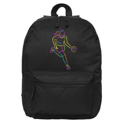 Basketball Girl Bball Women Basketball 16 in Basic Backpack