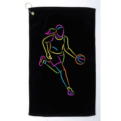 Basketball Girl Bball Women Basketball Golf Towel