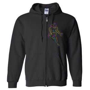 Basketball Girl Bball Women Basketball Full Zip Hoodie