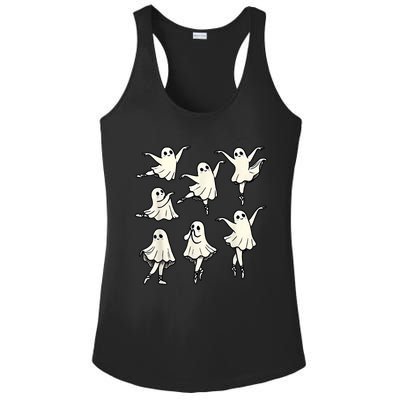 Ballet Ghost Ballet Dancer Spooky Dance Teacher Halloween Ladies PosiCharge Competitor Racerback Tank