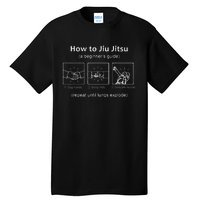 BJJ Gifts Beginner Jiu Jitsu Guide Funny Brazilian Jiu Jitsu Tall T-Shirt