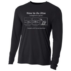 BJJ Gifts Beginner Jiu Jitsu Guide Funny Brazilian Jiu Jitsu Cooling Performance Long Sleeve Crew