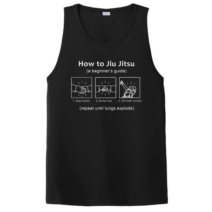 BJJ Gifts Beginner Jiu Jitsu Guide Funny Brazilian Jiu Jitsu PosiCharge Competitor Tank