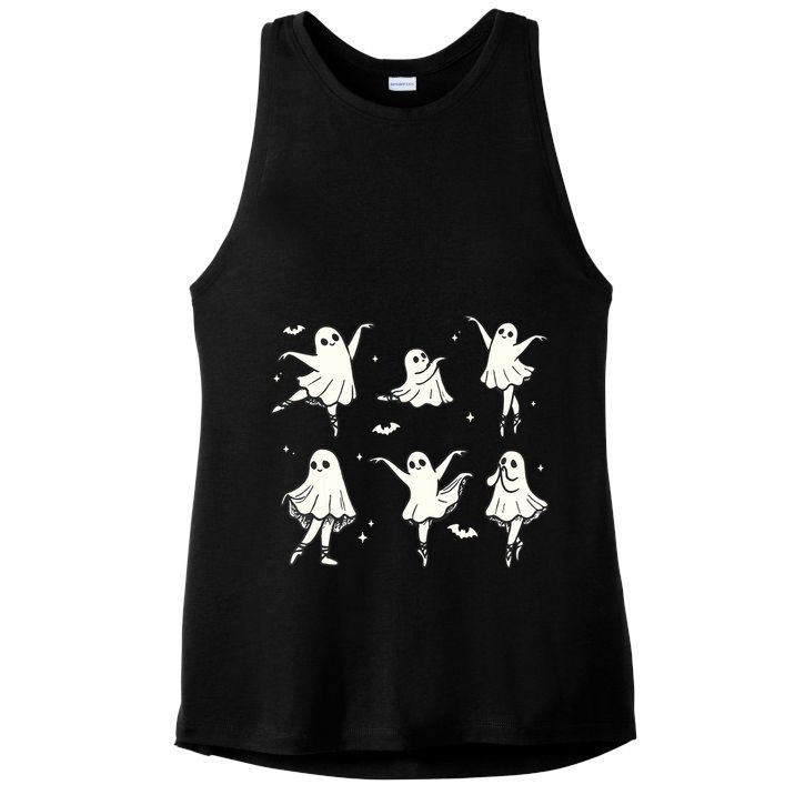 Ballet Ghost Ballet Dancer Spooky Dance Halloween Ladies PosiCharge Tri-Blend Wicking Tank
