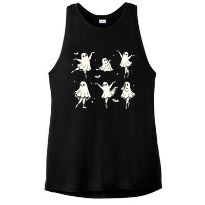 Ballet Ghost Ballet Dancer Spooky Dance Halloween Ladies PosiCharge Tri-Blend Wicking Tank