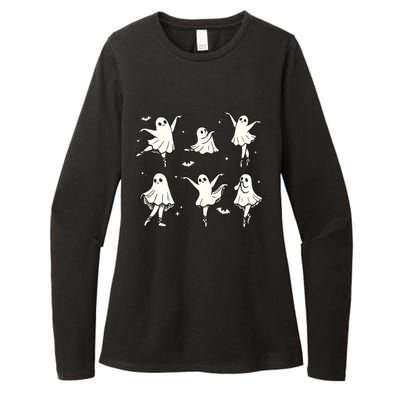 Ballet Ghost Ballet Dancer Spooky Dance Halloween Womens CVC Long Sleeve Shirt