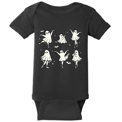 Ballet Ghost Ballet Dancer Spooky Dance Halloween Baby Bodysuit