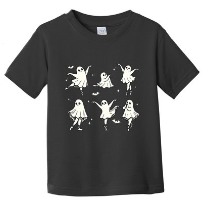 Ballet Ghost Ballet Dancer Spooky Dance Halloween Toddler T-Shirt