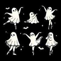 Ballet Ghost Ballet Dancer Spooky Dance Halloween Wool Snapback Cap
