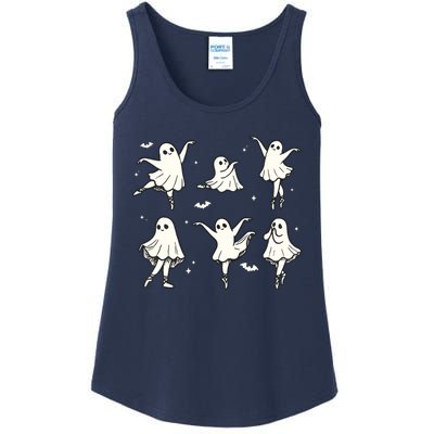 Ballet Ghost Ballet Dancer Spooky Dance Halloween Ladies Essential Tank