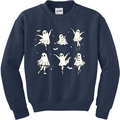 Ballet Ghost Ballet Dancer Spooky Dance Halloween Kids Sweatshirt