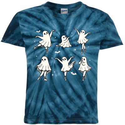 Ballet Ghost Ballet Dancer Spooky Dance Halloween Kids Tie-Dye T-Shirt