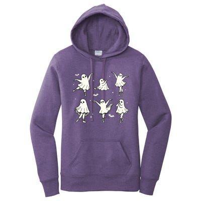 Ballet Ghost Ballet Dancer Spooky Dance Halloween Women's Pullover Hoodie