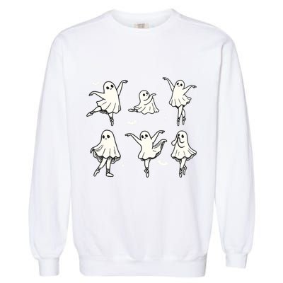 Ballet Ghost Ballet Dancer Spooky Dance Halloween Garment-Dyed Sweatshirt