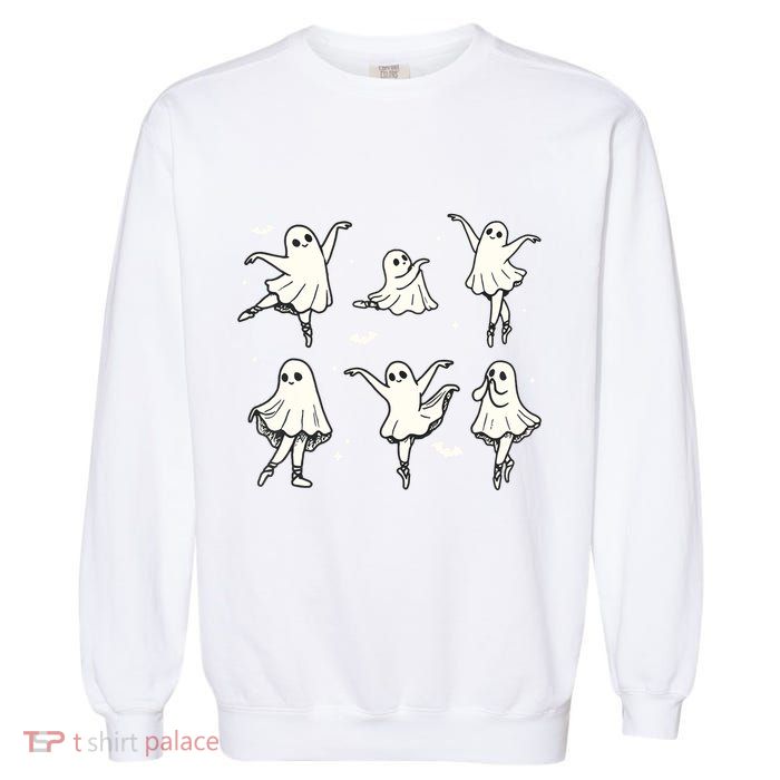 Ballet Ghost Ballet Dancer Spooky Dance Halloween Garment-Dyed Sweatshirt