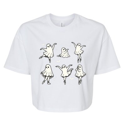 Ballet Ghost Ballet Dancer Spooky Dance Halloween Bella+Canvas Jersey Crop Tee