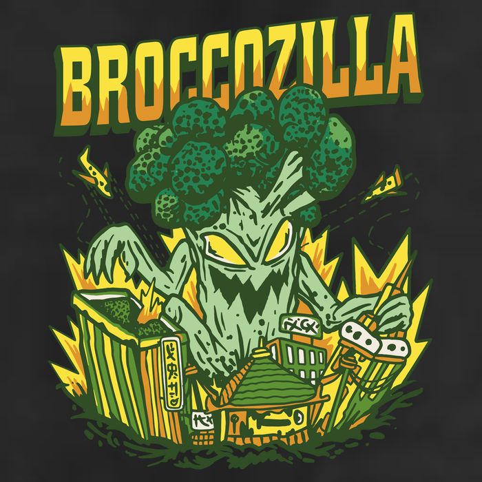 Broccozilla Giant Broccoli Attacking City Adult Drive Performance Visor