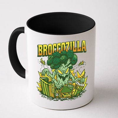 Broccozilla Giant Broccoli Attacking City Mug