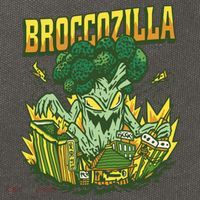Broccozilla Giant Broccoli Attacking City Cotton Canvas Backpack