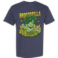 Broccozilla Giant Broccoli Attacking City Garment-Dyed Heavyweight T-Shirt