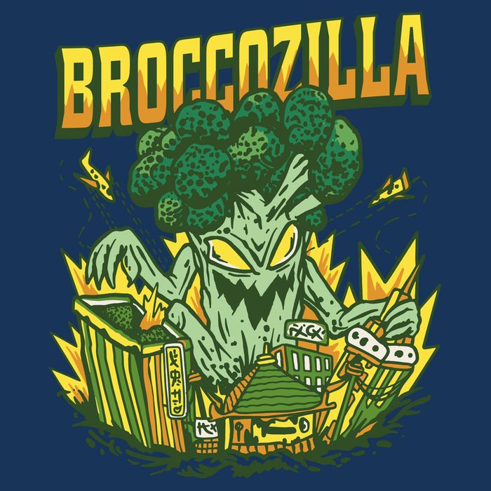 Broccozilla Giant Broccoli Attacking City USA-Made Doggie Bandana